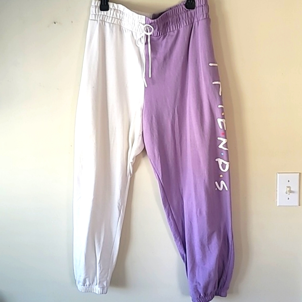 Women Color Block Joggers Drawstring waist/PJ's Friends Television Sitcom SZ 3X